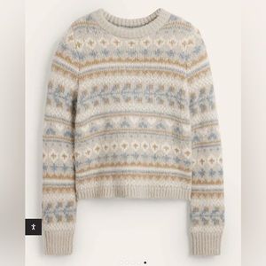 Boden Fluffy Fair Isle Sweater